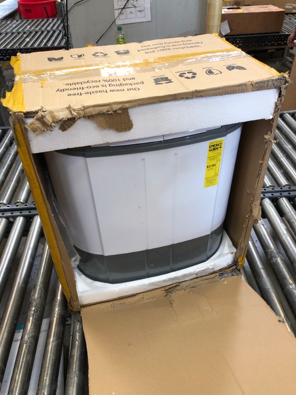 Photo 1 of Compact Home Washer & Dryer, 2 in 1 Portable Mini Washing Machine, Twin Tubs, 11lbs. Capacity, 110V, Spin Cycle w/ Hose, Translucent Tub Container Window, Ideal for Smaller Laundry Loads