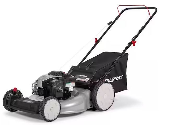 Photo 1 of 21 in. 140 cc Briggs and Stratton Walk Behind Gas Push Lawn Mower with Height Adjustment and with Mulch Bag

