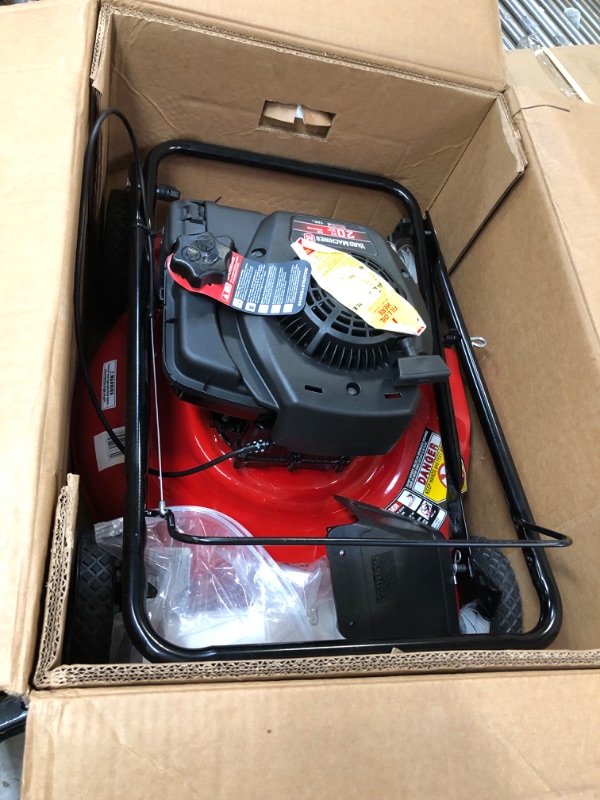 Photo 2 of Yard Machines 11A-02BT729 20-in Push Lawn Mower with 125cc Briggs & Stratton Gas Powered Engine, Black and Red