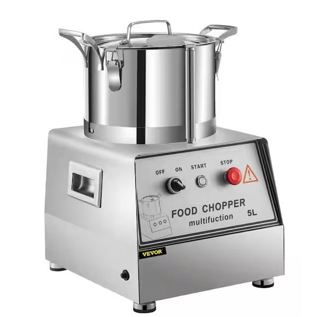 Photo 1 of 25-Cup Silver Capacity Commercial Food Processor Electric Food Cutter 1400 RPM Stainless Steel Grain Mill
