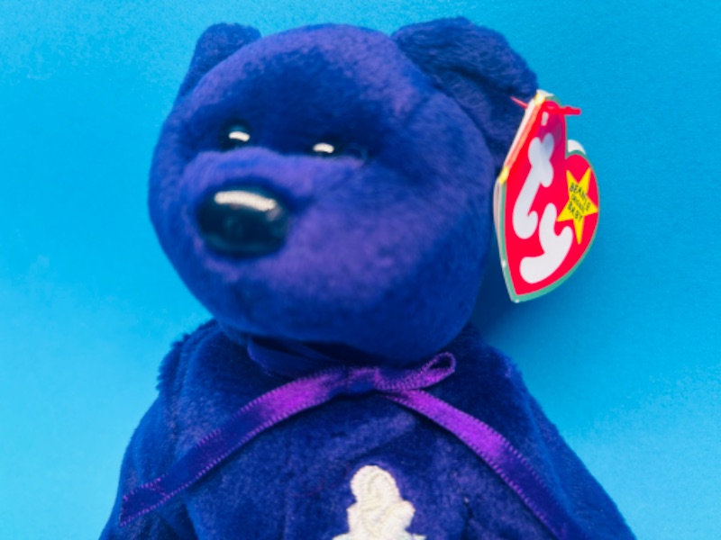 Photo 2 of 698353…TY purple princess Diana beanie bear in plastic bag