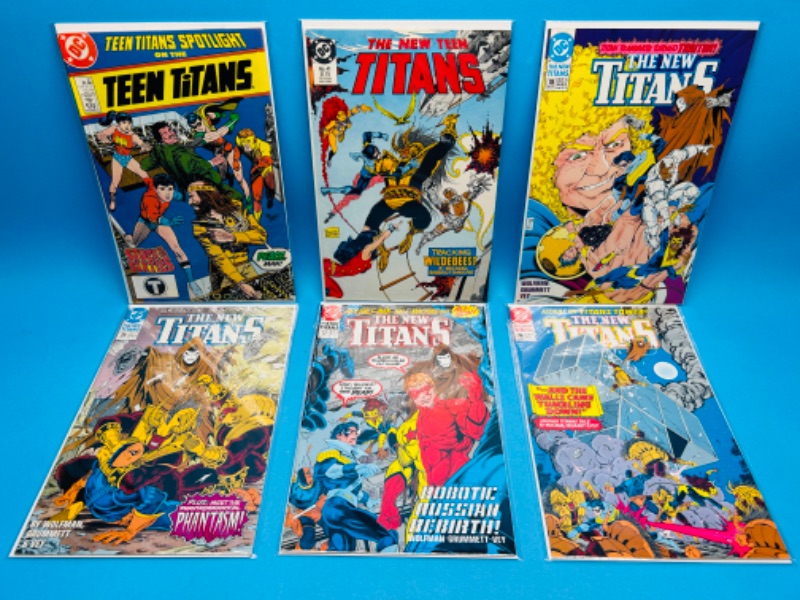 Photo 1 of 698377…6 titans comics in plastic sleeves 