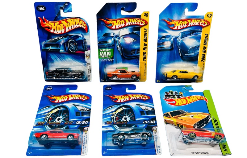 Photo 1 of 698435… 6 hot wheels die cast muscle cars 