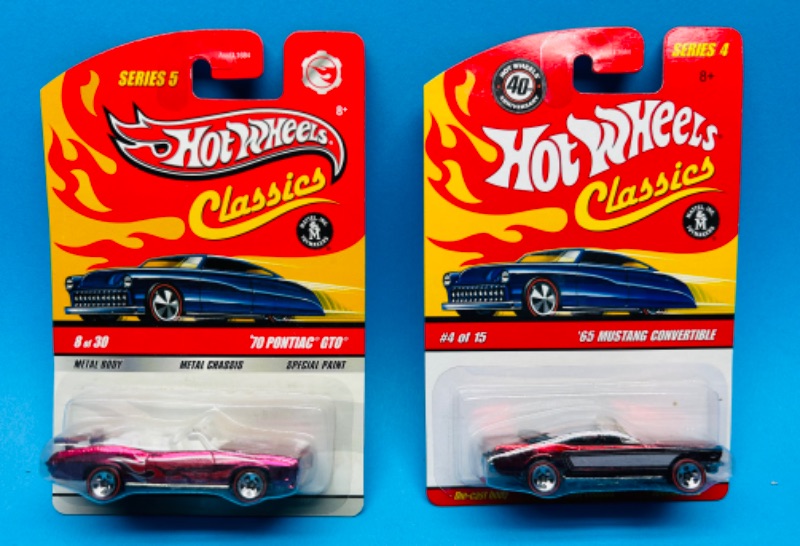 Photo 1 of 698438…2 hot wheels classics die cast convertible  cars with special paint 
