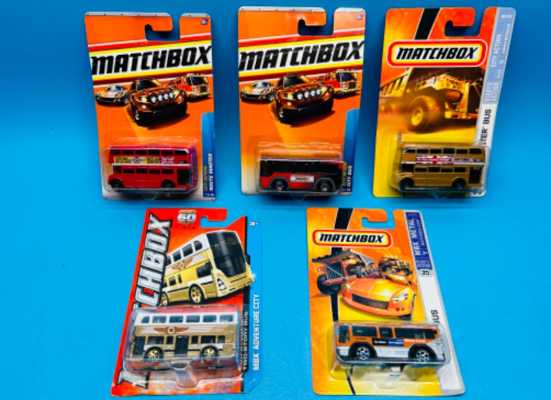 Photo 1 of 698452…5 matchbox die cast buses 