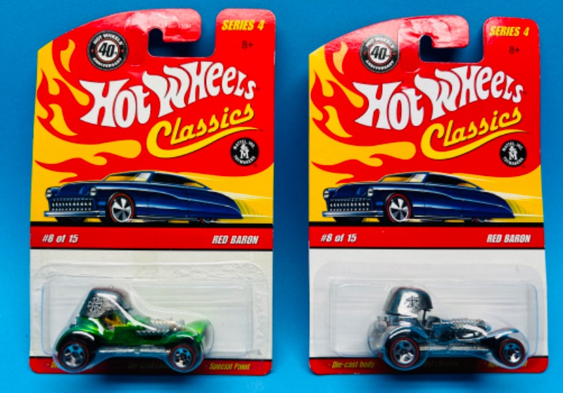 Photo 1 of 698500…2 hot wheels classics Red Baron redline cars with special paint 