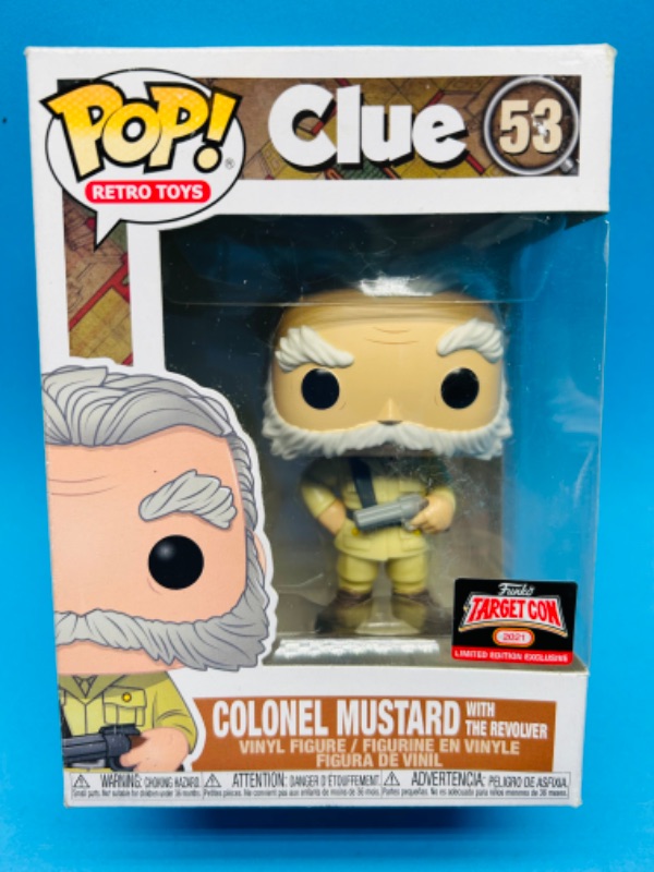 Photo 1 of 698550… Funko pop Clue Colonel mustard vinyl figure