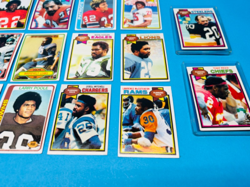 Photo 5 of 698576… 20 vintage running backs 1978-80 football cards in 2 thick toploaders 