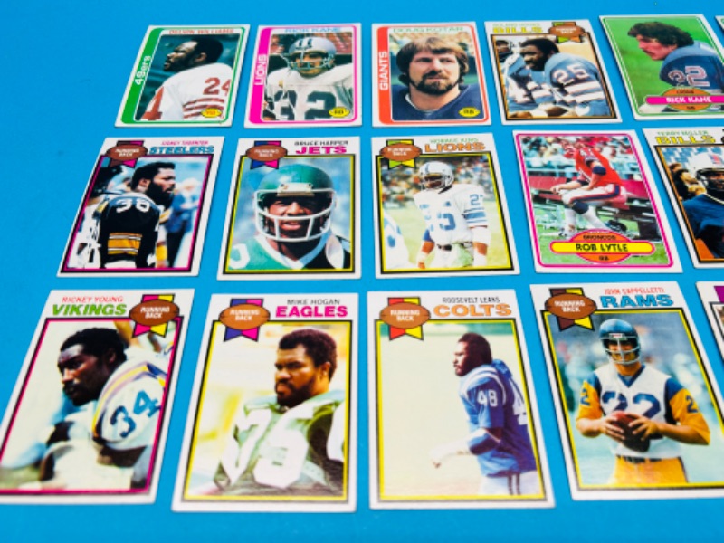 Photo 4 of 698577…  20 vintage running backs 1978-80 football cards in 2 thick toploaders 