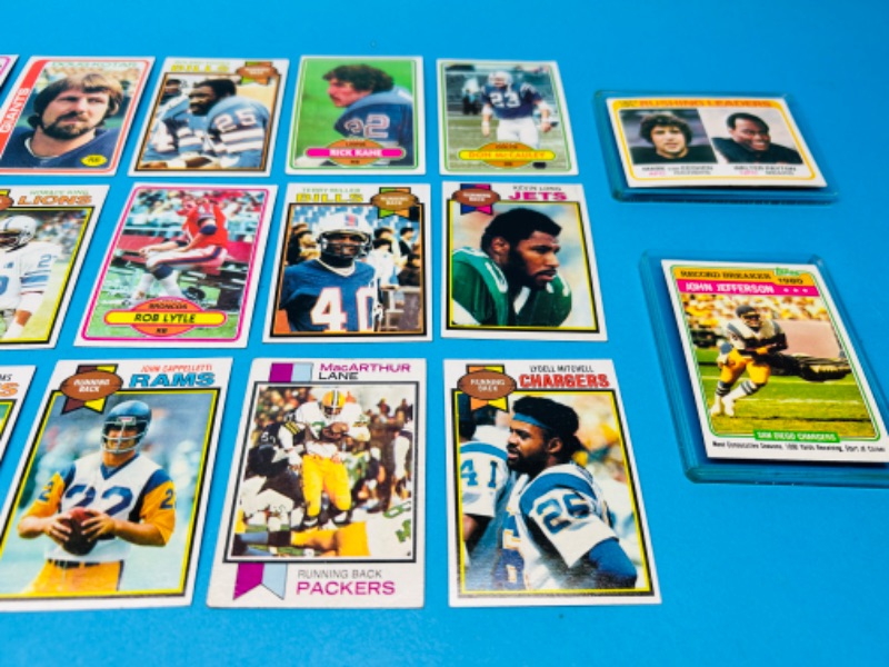 Photo 5 of 698577…  20 vintage running backs 1978-80 football cards in 2 thick toploaders 