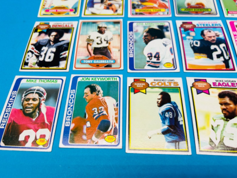 Photo 2 of 698578…18 vintage running backs 1978-80 football cards in 2 thick toploaders 