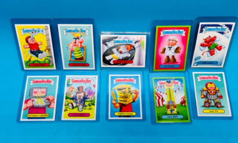 Photo 1 of 698582…10 garbage pail kids trading cards in hard sleeves 