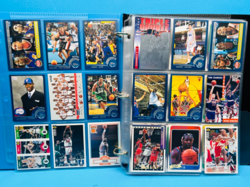 Photo 1 of 698586…90 basketball trading cards in binder