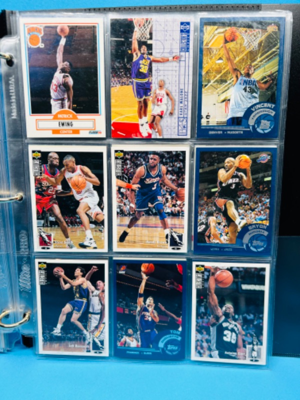 Photo 2 of 698586…90 basketball trading cards in binder