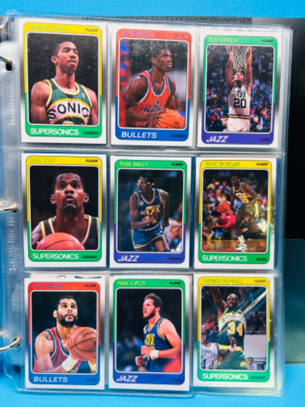 Photo 6 of 698586…90 basketball trading cards in binder