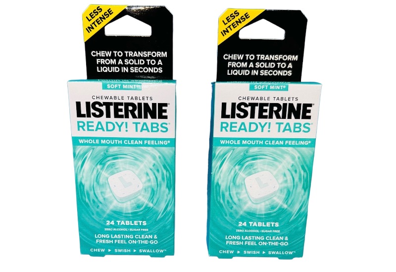 Photo 1 of 698610… 48 tablets of Listerine ready tabs. Chew, swish, swallow 