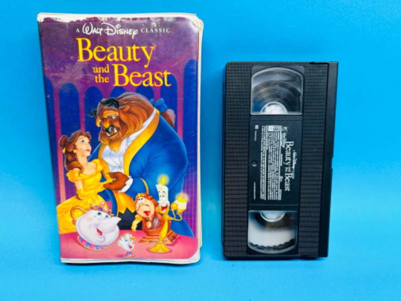 Photo 1 of 698631…Walt Disney black diamond  Beauty and the beast VHS tape - case has wear