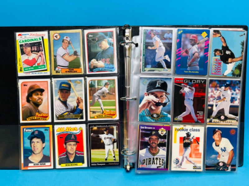 Photo 1 of 698656…180 mixed baseball trading cards in binder 