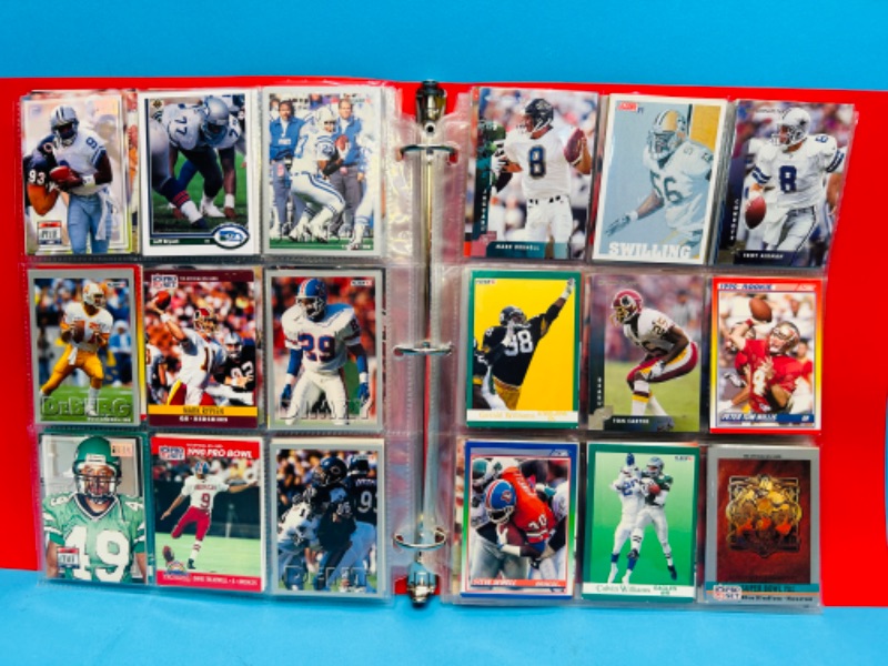 Photo 4 of 698657…216 mixed football trading cards in binder 