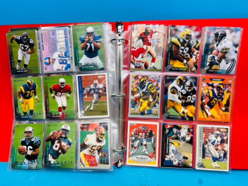 Photo 2 of 698657…216 mixed football trading cards in binder 