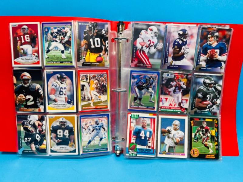 Photo 10 of 698657…216 mixed football trading cards in binder 