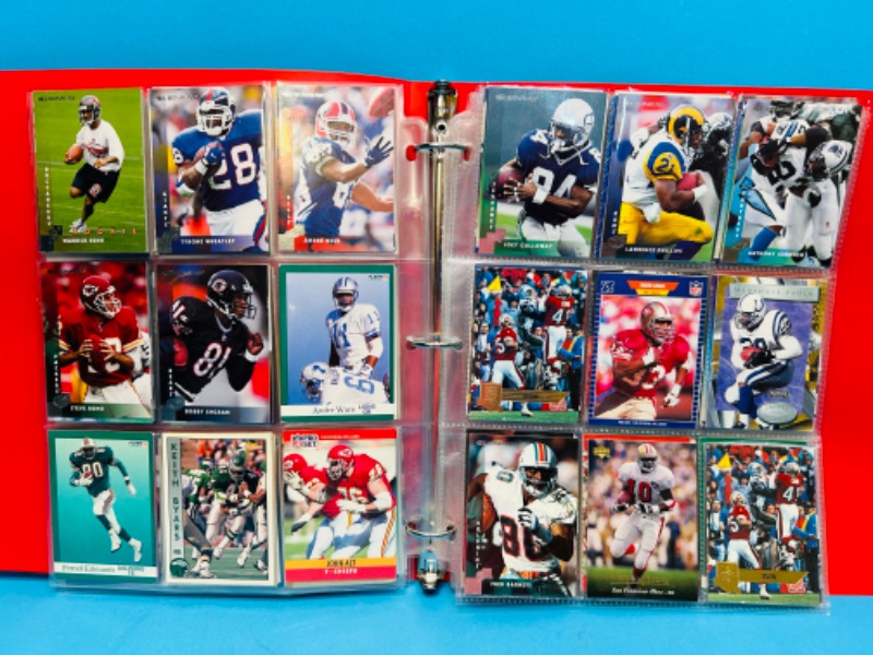 Photo 5 of 698657…216 mixed football trading cards in binder 