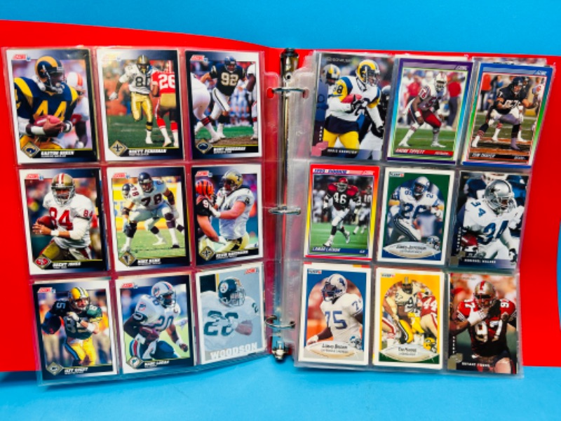 Photo 9 of 698657…216 mixed football trading cards in binder 