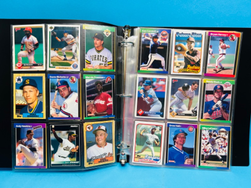 Photo 1 of 698659…180 mixed baseball trading cards in binder 