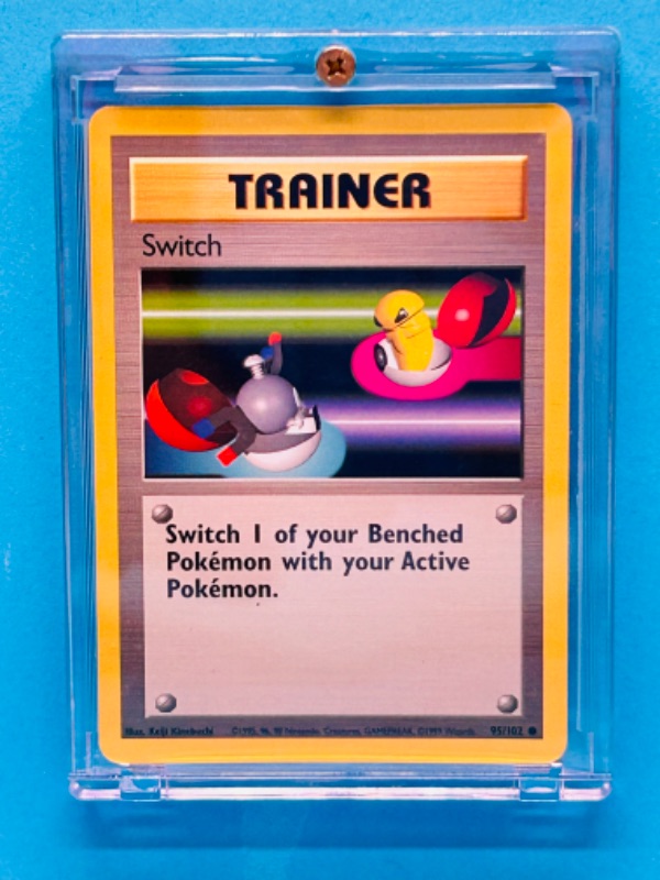 Photo 1 of 698666…Pokémon Trainer switch  card 95/102  in hard plastic case