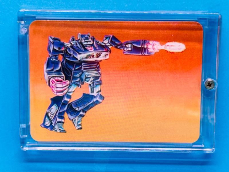 Photo 1 of 698670…1985 Transformers Shockwave card 122 series 1  in hard plastic case