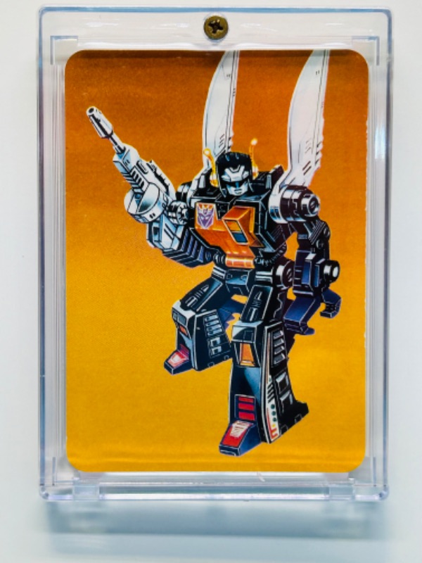 Photo 1 of 698678…1985 Transformers Kickback card 113 series 1  in hard plastic case