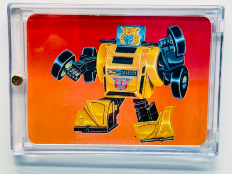 Photo 1 of 698679…1985 Transformers Bumblebee card 28 series 1  in hard plastic case