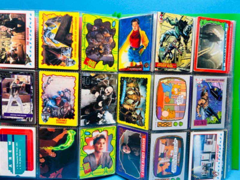 Photo 8 of 698681…180 mixed character and comic trading cards in binder