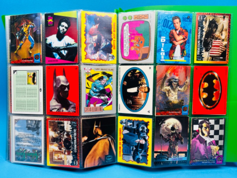 Photo 1 of 698682… 180 mixed character and comic trading cards in binder