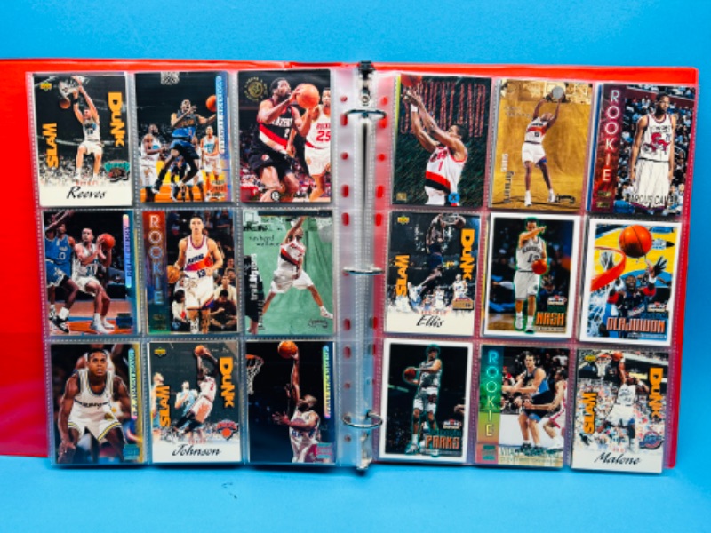 Photo 3 of 698683…180 mixed basketball trading cards in binder 