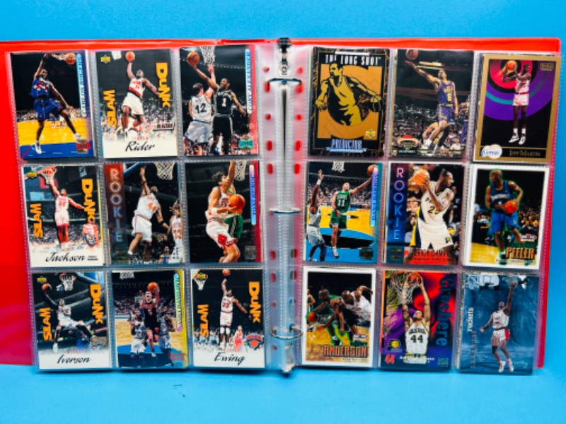 Photo 5 of 698683…180 mixed basketball trading cards in binder 