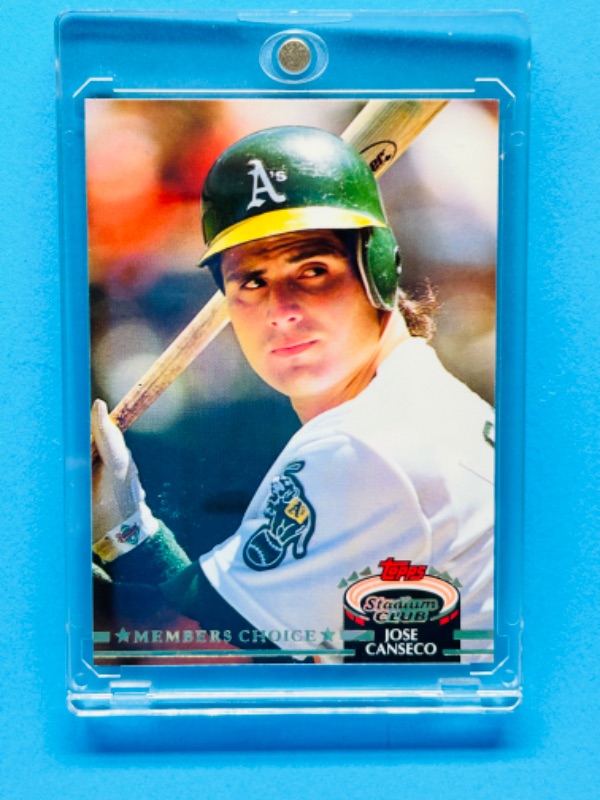 Photo 1 of 698703…error card Jose Canseco card 370 should be #597 in hard plastic case