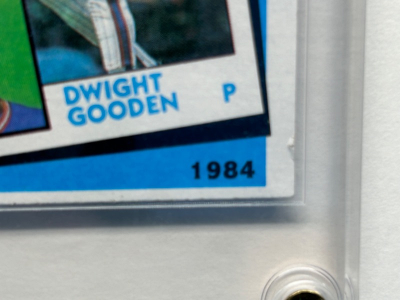 Photo 3 of 698705…Dwight Gooden turn back the clock card 661  in hard plastic case-damage 