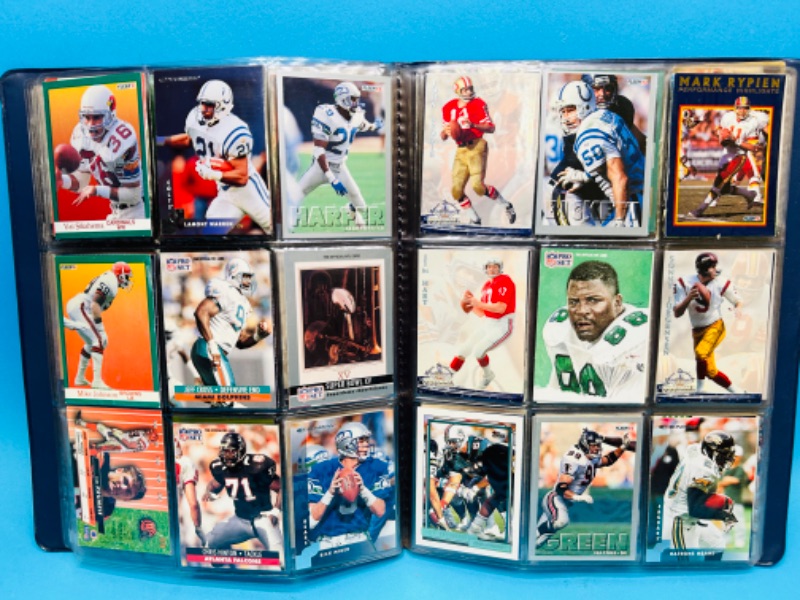 Photo 1 of 698731…216 mixed football cards in binder