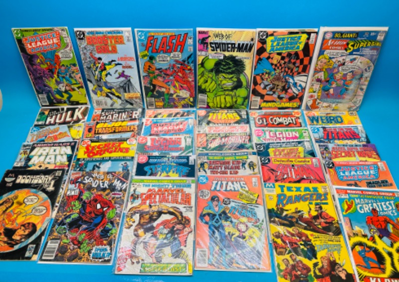 Photo 1 of 698736…major damaged older comics in sleeves- stains, rips, folds, etc