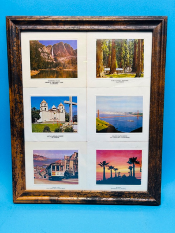 Photo 1 of 698750…6 vintage framed California note cards 