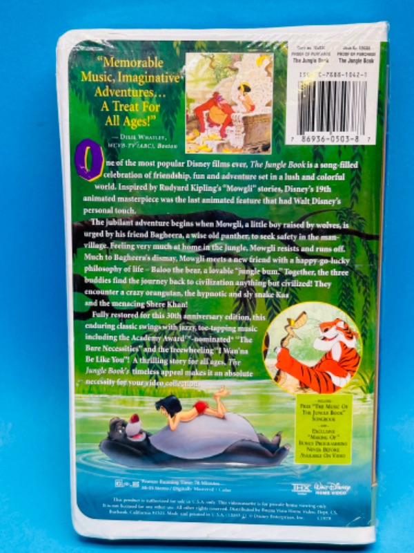Photo 1 of 698760…sealed Disney The Jungle Book XHS tape