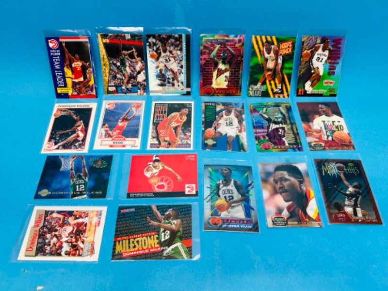 Photo 1 of 698762…20 Dominique Wilkins trading cards in plastic sleeves 