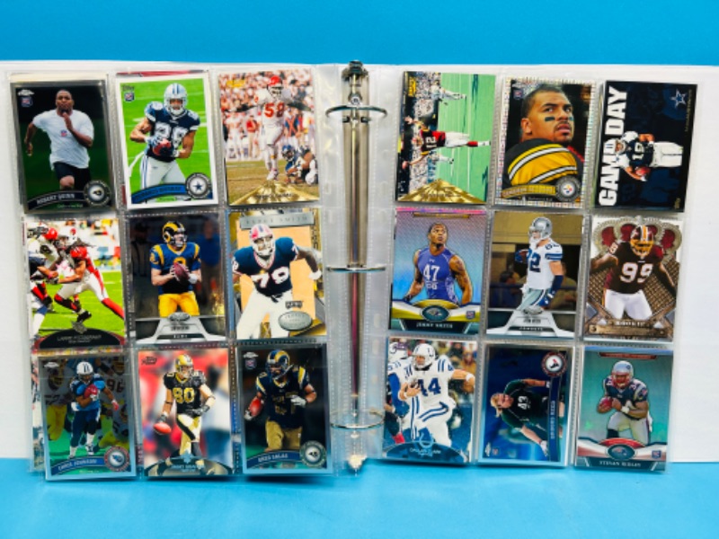 Photo 3 of 698786…306 mixed football trading cards in binder- several refractor cards