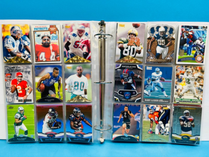 Photo 10 of 698786…306 mixed football trading cards in binder- several refractor cards