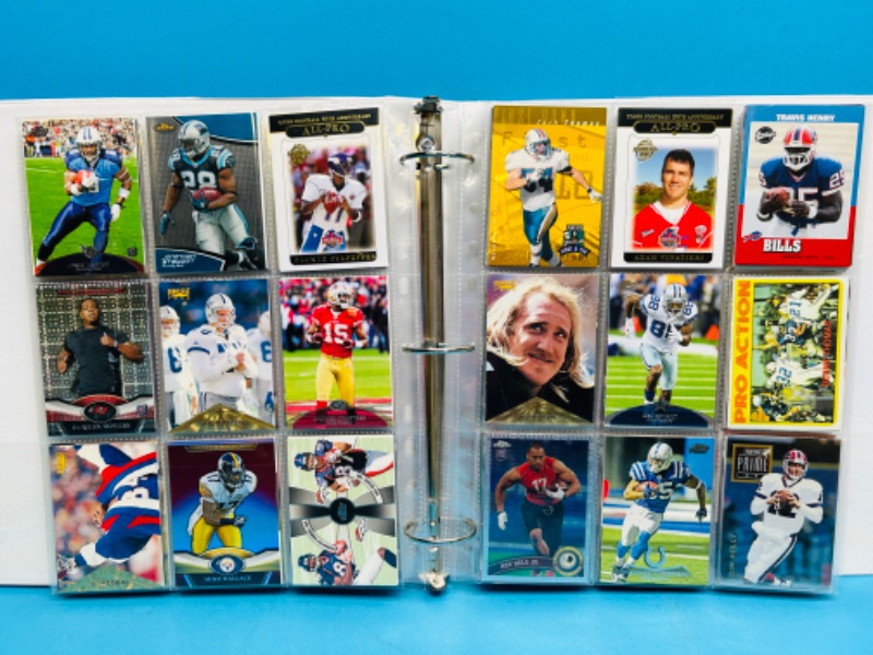 Photo 9 of 698786…306 mixed football trading cards in binder- several refractor cards