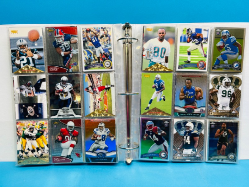 Photo 8 of 698786…306 mixed football trading cards in binder- several refractor cards