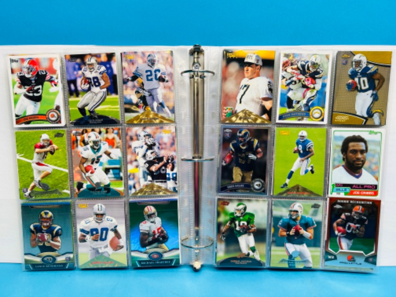 Photo 6 of 698786…306 mixed football trading cards in binder- several refractor cards