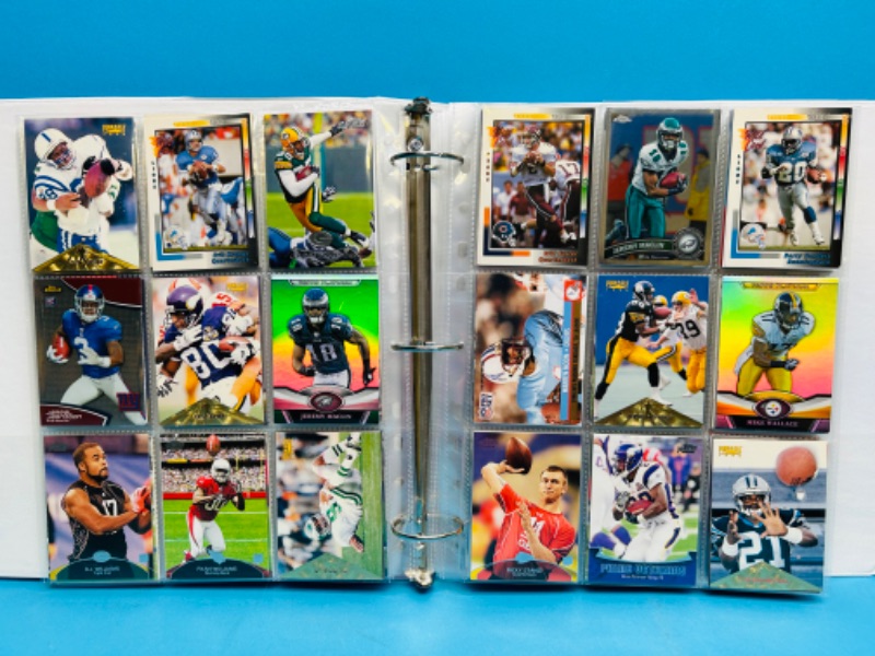 Photo 4 of 698786…306 mixed football trading cards in binder- several refractor cards