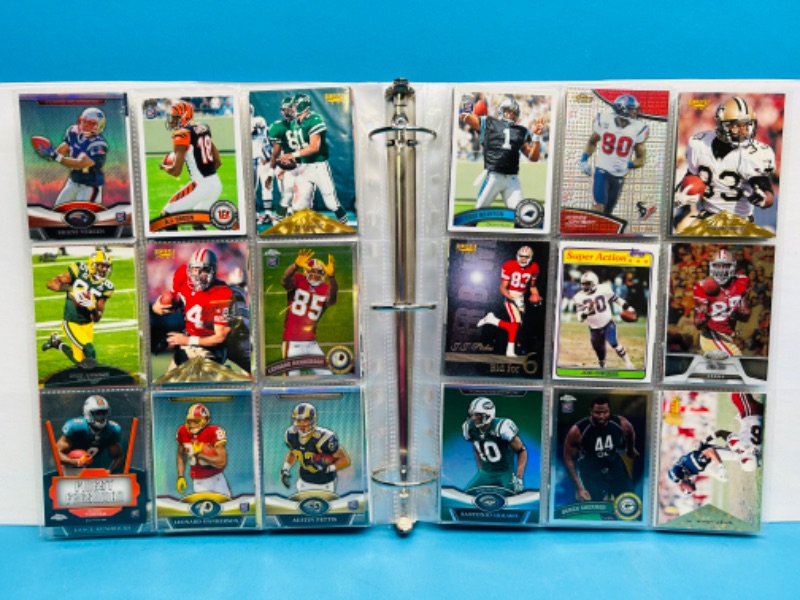 Photo 5 of 698786…306 mixed football trading cards in binder- several refractor cards